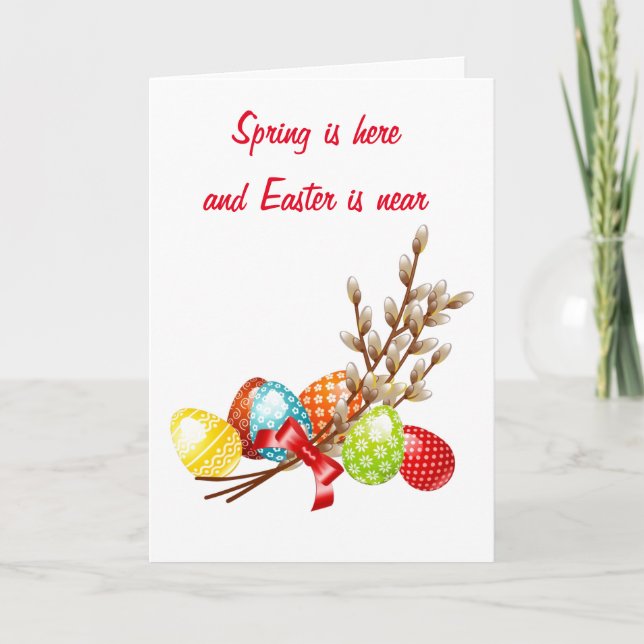 CARTÃO DE FESTIVIDADES "ATRAVÉS DOS MILHOS" PARA "PÁSCOA" (Frente)