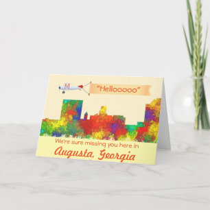 Cartão De Festividades Augusta Georgia Skyline-SG
