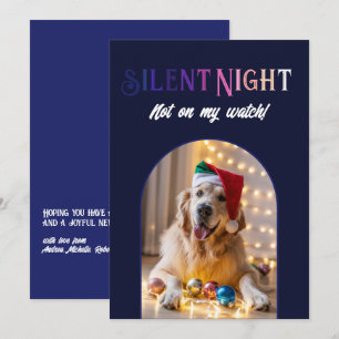 Cartão De Festividades Aurora Glow Foto Engraçada de Natal de Cachorro