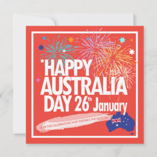 Cartão De Festividades Austrália Dia 26 de Janeiro