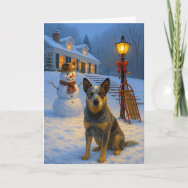 Cartão De Festividades Australian Cattle Dog Holiday Card