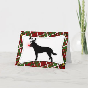 Cartão De Festividades Australian Cattle Dog Reindeer Christmas Card