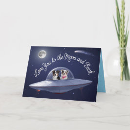 Cartão De Festividades Australian Shepherd Valentine Card
