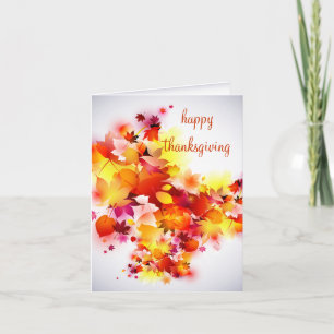 Cartão De Festividades Autumn deixa feliz Notecard de Ação de Graças