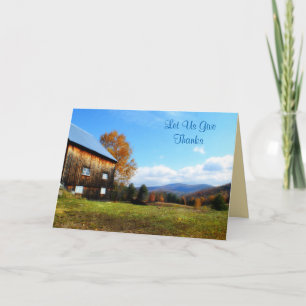 Cartão De Festividades Autumn In Vermont Thanksgiving Card