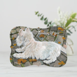 Cartão De Festividades Autumn Leaves Westie no Pacio