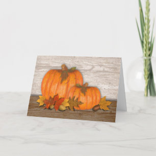 Cartão De Festividades Autumn Pumpkins Thanksgiving Card