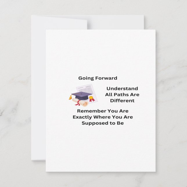 Cartão De Festividades Avançar na graduação (Frente)