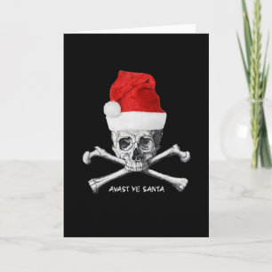 Cartão De Festividades Avast Ye Santa Holiday Pirate Cristmas Card