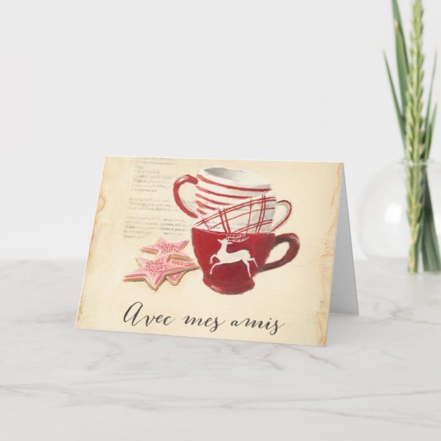 Cartão De Festividades Avec Mes Amis (Frente)