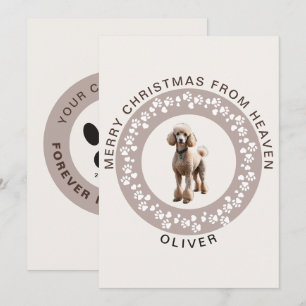 Cartão De Festividades Aveia Estética Bege Foto Memorial de Pet Natal
