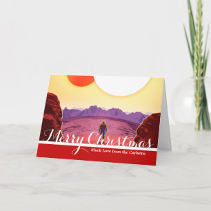 Cartão De Festividades Aventura do Planeta de Destino de Viagem de Espaç