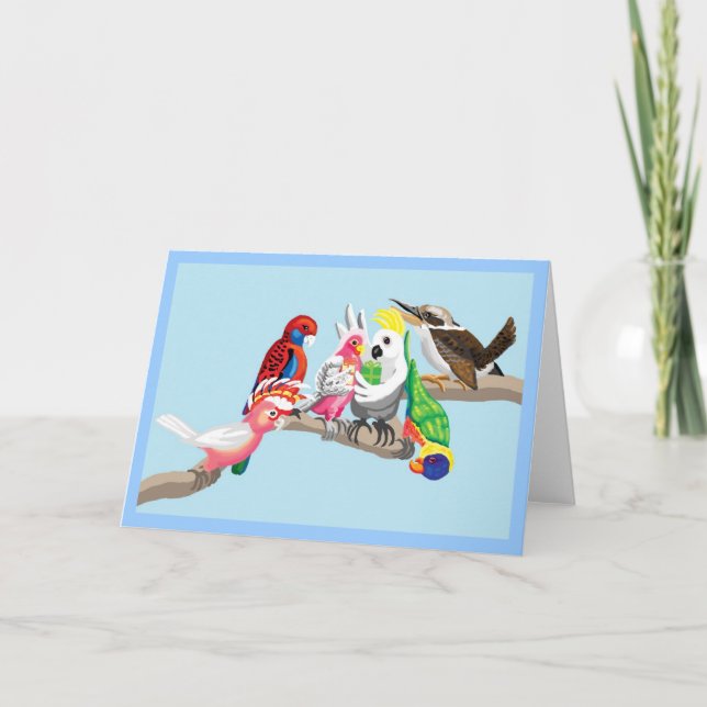 Cartão De Festividades Aves australianas são tão bonito (Frente)