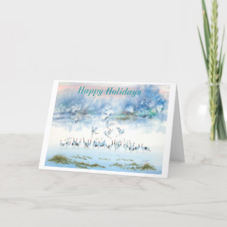 CARTÃO DE FESTIVIDADES AVES DE FELICIDADE, JAPONÊS CRANE