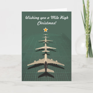 Cartão De Festividades Avgeek Mile no Natal