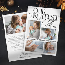 Aviso de bebê minimalista 5 Foto Natal