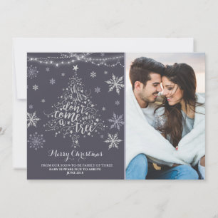 Cartão De Festividades Aviso de Gravidez de Natal Foto de Natal