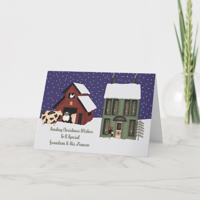 Cartão De Festividades Avô e sua Fazenda de noiva (Frente)