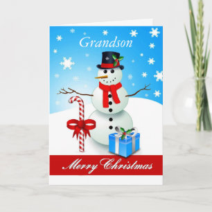 Cartão De Festividades Avô / Feliz Natal - Neve