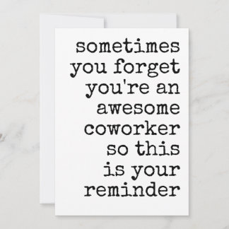Cartão De Festividades Awesome Coworker Thank You Appreciation