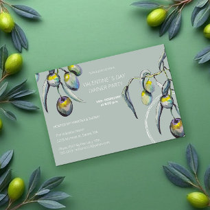 Cartão De Festividades Azeitona de Janto do Namorados Artístico