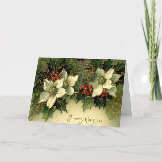 Cartão De Festividades Azevinho (Frente)