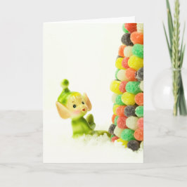 Cartão De Festividades Azevinho o duende do duende