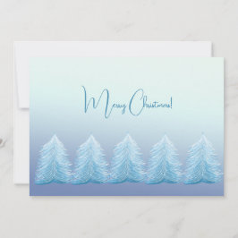 Cartão De Festividades Azul Artístico Prata Nórdico Feliz Natal