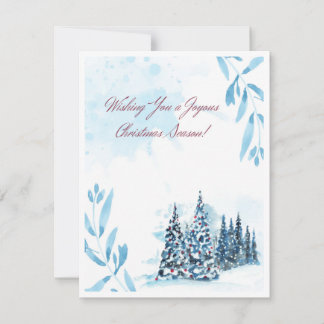 Cartão De Festividades Azul-azul-branco Natal