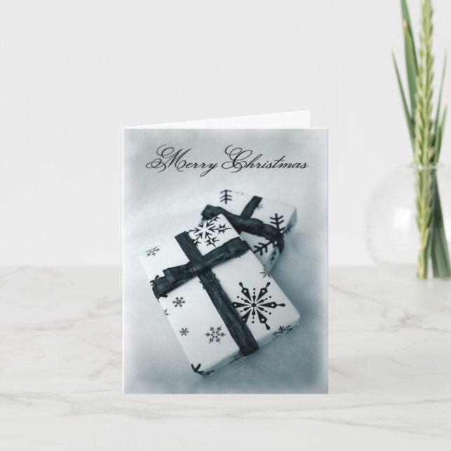 Cartão De Festividades Azul de BW (Frente)