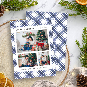 Cartão De Festividades Azul de foto de Natal