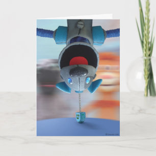 Cartão De Festividades B.A.R.K. dreidel card