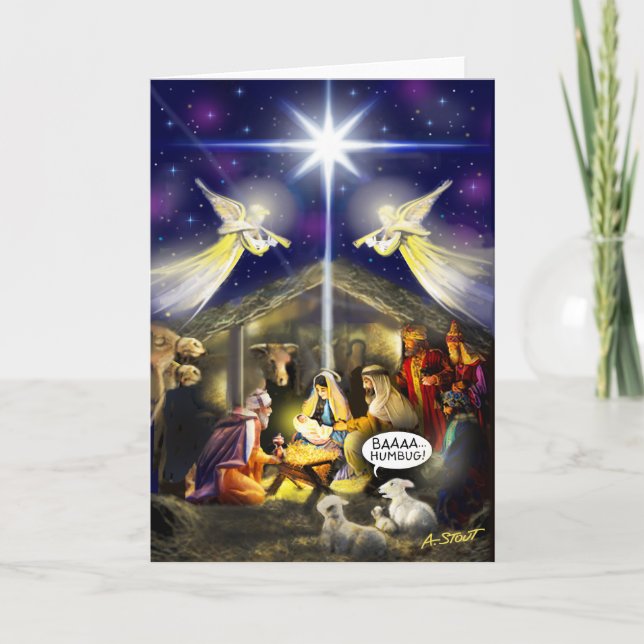 CARTÃO DE FESTIVIDADES BAAA HUMBUG! - (Frente)