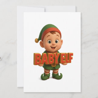 Cartão De Festividades Baby Elf - Feliz Natal 