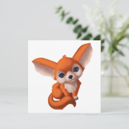 Cartão De Festividades Baby Fennec Fox
