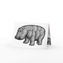 Baby Hippo Love Namorados Card