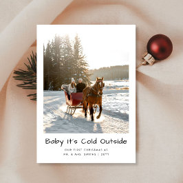 Cartão De Festividades Baby It's Fold Outside Horse Ride Newlywn Foto