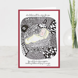 Cartão De Festividades Baby Jesus Christmas Card