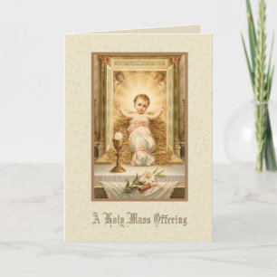 Cartão De Festividades Baby Jesus Tabernacle Oferta de Massa Memorial