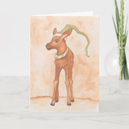 Cartão De Festividades Baby Moose com Hat Elf Holiday