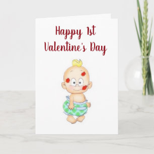 Cartão De Festividades BABY'S ***1st VALENTINE'S DAY*** SWEETNESS & LOVE