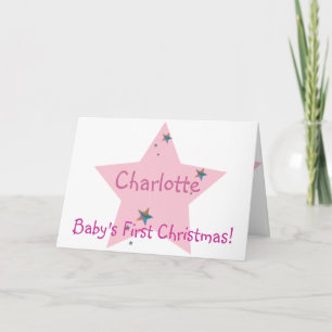 Cartão De Festividades Baby's First Christmas!-Customize