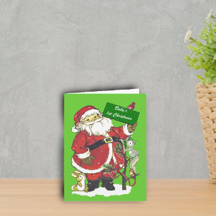 Cartão De Festividades Baby's First Christmas Santa Photo