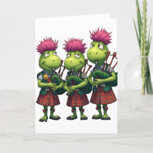 Cartão De Festividades Bagpipers para Burns Supper Scottish Greeting Card