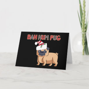 Cartão De Festividades Bah Hum Pug Natal Humor