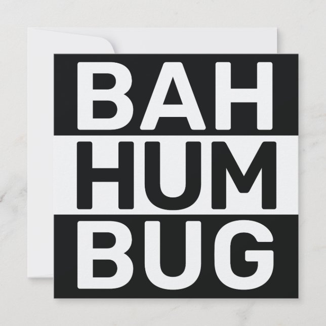Cartão De Festividades Bah humbug (Frente)