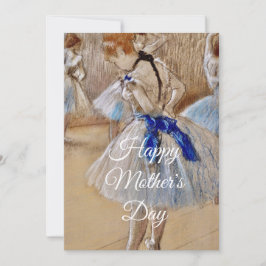 Cartão De Festividades Bailarina Degas com Laço Azul