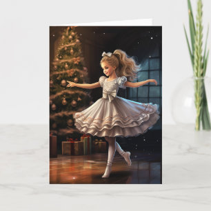 Cartão De Festividades Bailarina Fofa O Ballet O Quebra-Nozes Natal