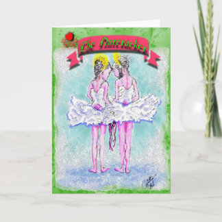 Cartão De Festividades Bailarinas novas Talking-341 do nutcracker-Dois
