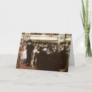 Cartão De Festividades Baile Mascarado na Ópera de Manet